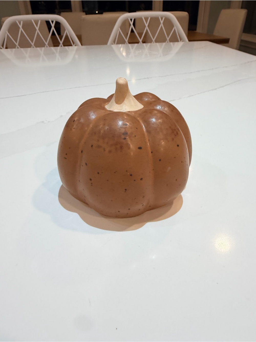 Threshold Brown Ceramic Pumpkin Accent with Cream Stem